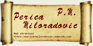 Perica Miloradović vizit kartica